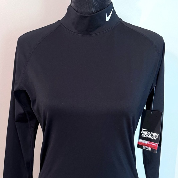 Women’s Nike Pro Combat 
Dry-FIT Long Sleeve Compression Mock Turtleneck - Picture 2 of 5